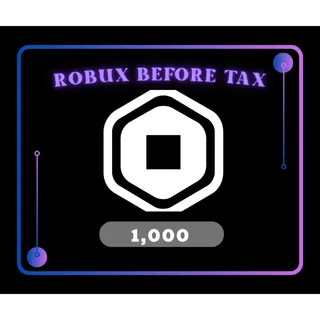 1000 Robux Before tax