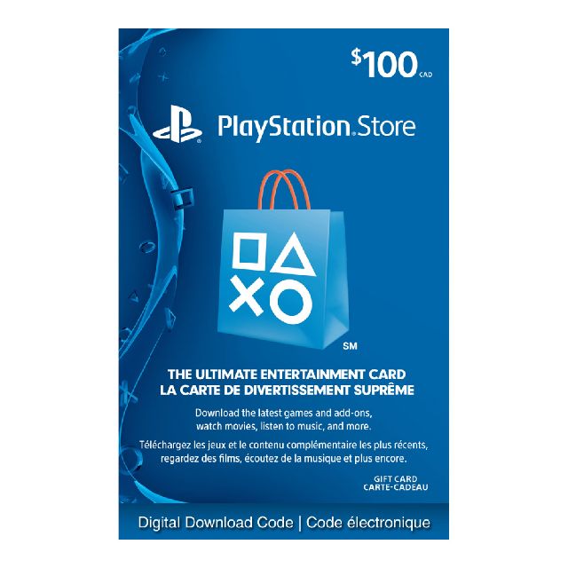 Playstation region CANADA 100.00 CAD PSN instant PlayStation Store