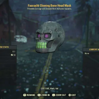 Glowing Bone Head Mask