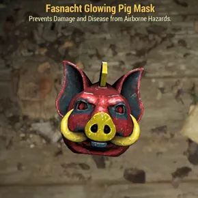 glowing. pig mask