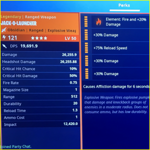 Jack O Launcher 121 Obsidian Jacko God Rolled In Game Items - oxsidian roblox forum