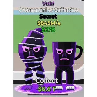 Fortnite Steal The Brainrot Void Croissantini et Caffettino 845M/s