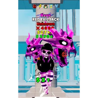 5traits Neon Red EVIL JACK Unknown FORTNITE FIGHT THE BRAINROT - BRAINROT FIGHT
