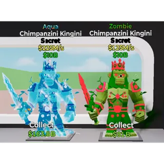 Fortnite Steal The Brainrot Chimpanzini Kingini Aqua and Zombie