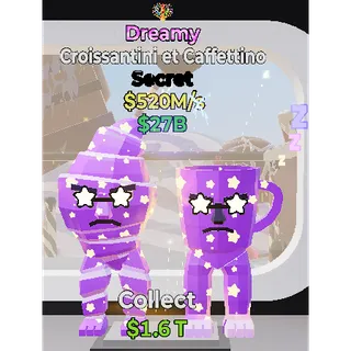 Fortnite Steal The Brainrot Dreamy Croissantini et Caffettino 520M/s