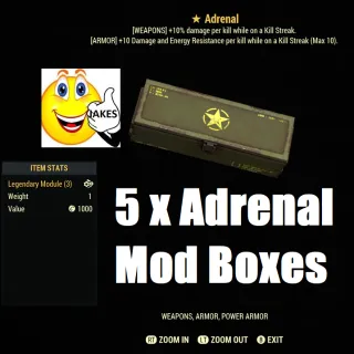 5 x Adrenal Mod Boxes