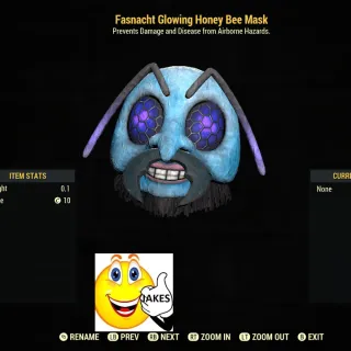 Fasnacht Glowing Honey Bee Mask