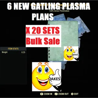 20 Sets - 6 New Gatling Plasma Plans