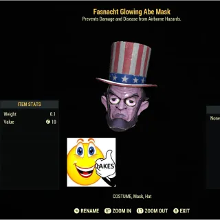 Fasnacht Glowing Abe Mask