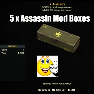 5 x Assassin Mod Boxes