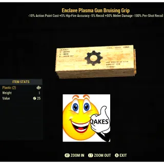 Enclave Plasma Pistol Bruising Grip