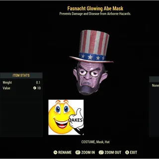 Fasnacht Glowing Abe Mask