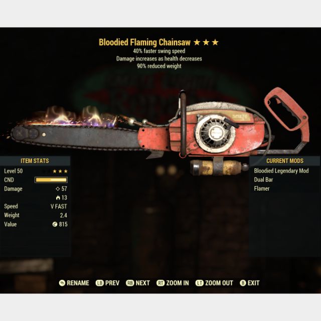 Weapon Bloodied SS RW Chainsaw Game Items Gameflip