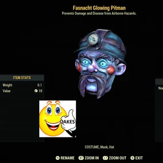 Fasnacht Glowing Pitman Mask
