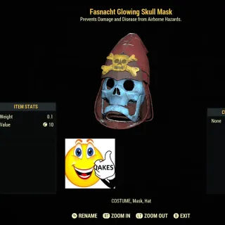 Fasnacht Glowing Skull Mask