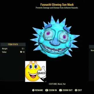 Facnacht Glowing Sun Mask