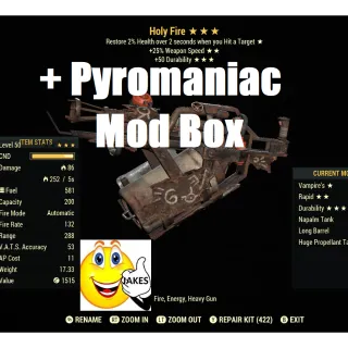 Holy Fire + Pyromaniac Mod Box