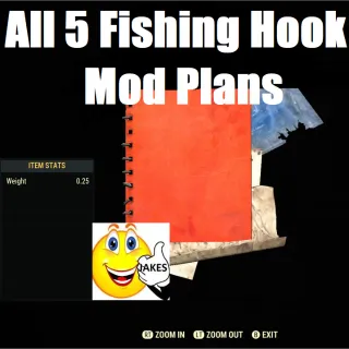 All 5 Fishing Rod / Hook Mod Plans