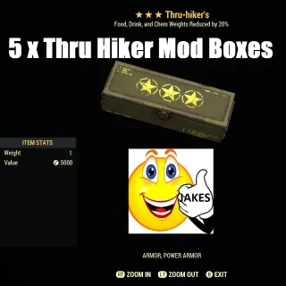 5 x Thru Hiker Mod Boxes