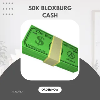 50k bloxburg cash