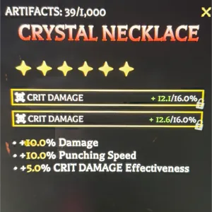 Aotr crystal necklace
