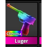 Chroma Luger Gun - MURDER MYSTERY 2 - MM2