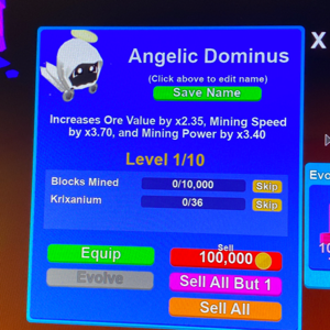 Pet Angelic Dominus In Game Items Gameflip - dominus clicking simulator new roblox