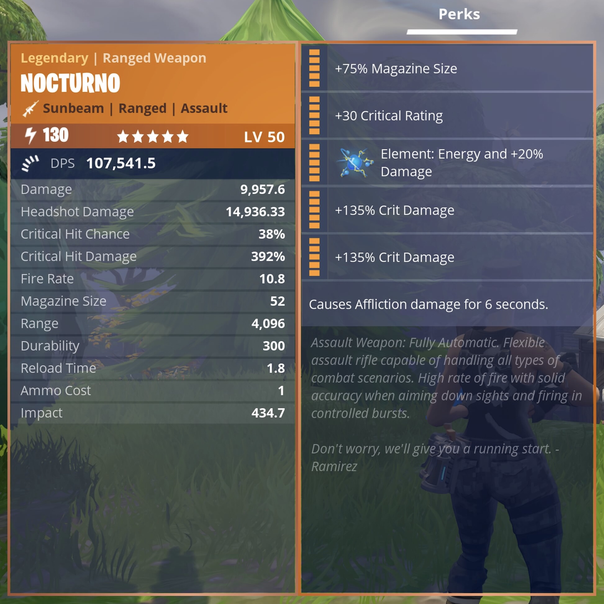 Founder S Nocturno 130 Sunbeam Energy Nocturno Max Perks - founder s nocturno 130 sunbeam energy nocturno max perks fortnite save the world ps4 xbox pc