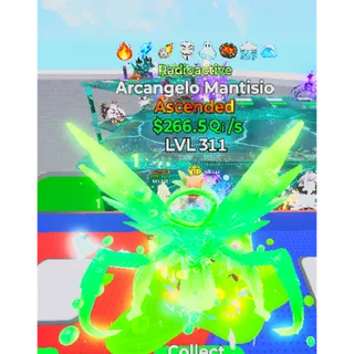 💚 ☢️ RADIOACTIVE ARCANGELO MANTISIO 💎 ⚡ $266.59Qi/s 💰 LVL 311 🔥 👑 1 OF 1 💎 | FAST DELIVERY �