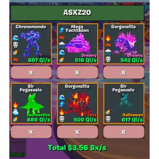 🔥 6 OP BRAINROTS 💎 CHRONOMONDO + MEGA YACHTADON + GORGONZILLA ⚡ SIR PEGASUSIO 🔥 3.56Sx/s 💰 FAST DELIVERY 🚀