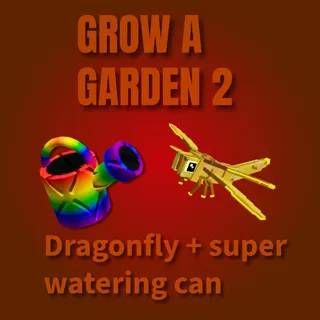 Dragonfly and Super watering can