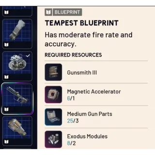 Tempest Blueprint - Arc Raiders