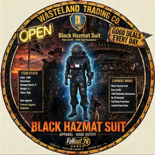 Black Hazmat Suit