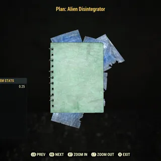 Alien Disintegrator Plan