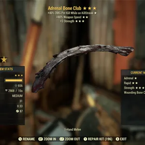 Adrenal SS+S Bone  Club