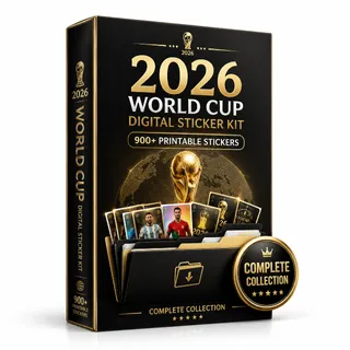 2026 World Cup Digital Sticker Kit - Over 900 Printable Stickers PDF
