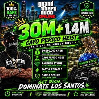 💰 GTA 5 MONEY  $30M + 1.4M (PS5)