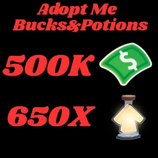  BUCKS AND AGE UP POTIONS  -ADOPT ME