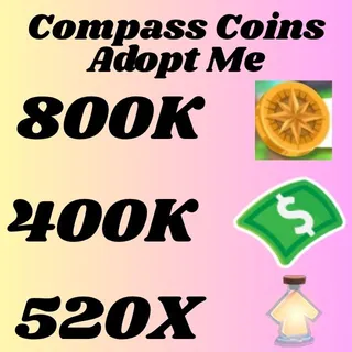 compass coins and BUCKS AND AGE UP POTIONS  -ADOPT ME
