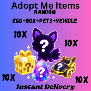 10x Random Pets + Egg + Vehicle + Box 🎁🐾
