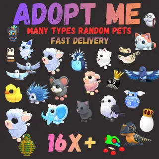 16X RANDOM PETS   - Adopt Me