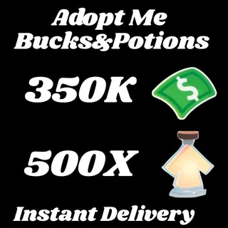  BUCKS AND AGE UP POTIONS  -ADOPT ME