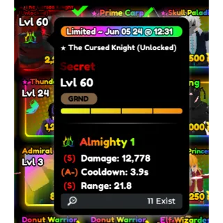 The cursed knight (Unlocked) Almighty