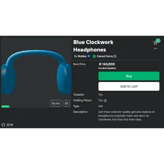 Roblox Clockwork headphones