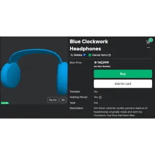 Roblox blue clockwork headphones