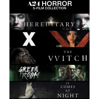 A24 5-Film Horror Collection (Hereditary, Green Room, It Comes At Night, The Witch, X) HD VUDU ONLY