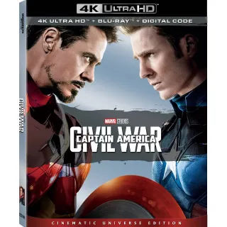 Captain America: Civil War [4K UHD] MOVIESANYWHERE