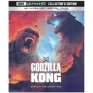 Godzilla Monsterverse [5-Film Collection] 4K UHD MOVIESANYWHERE