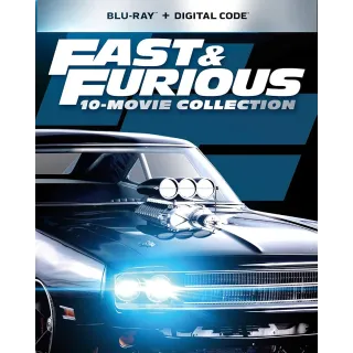 Fast & Furious 10 Movie Collection HD MOVIESANYWHERE