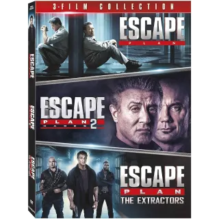 Escape Plan 3-Movie Bundle HD VUDU ONLY